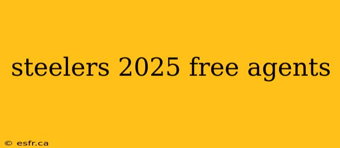 steelers 2025 free agents