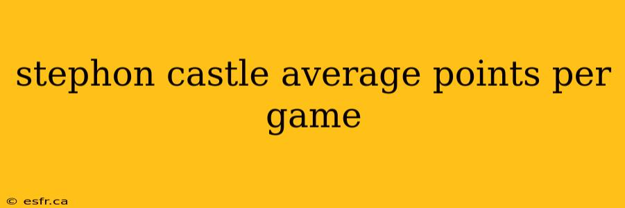 stephon castle average points per game