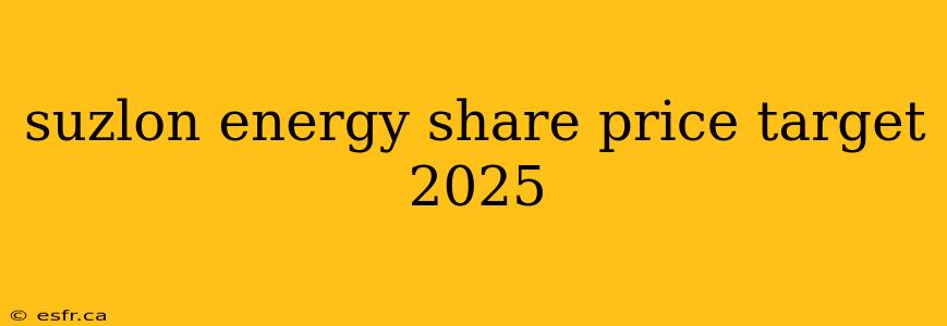 suzlon energy share price target 2025