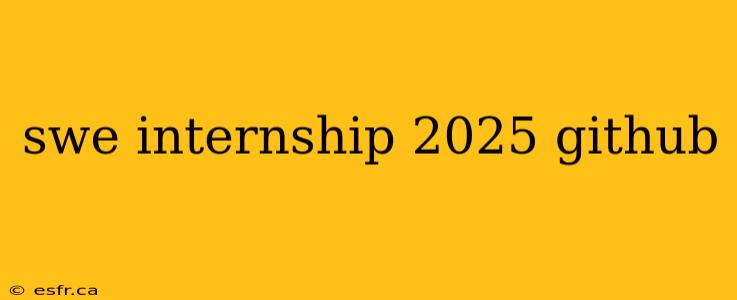 swe internship 2025 github