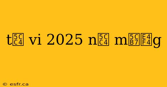 t峄 vi 2025 n峄 m岷g