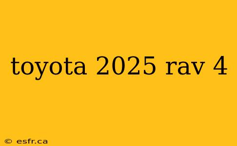 toyota 2025 rav 4