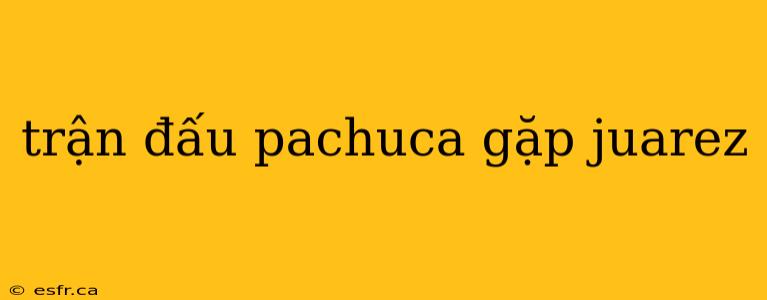 trận đấu pachuca gặp juarez