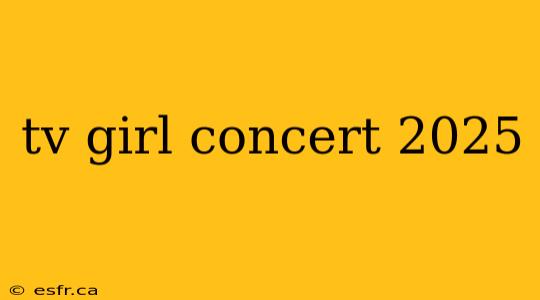 tv girl concert 2025