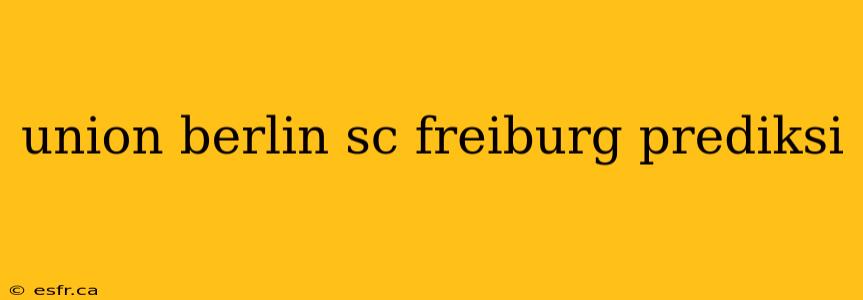 union berlin sc freiburg prediksi