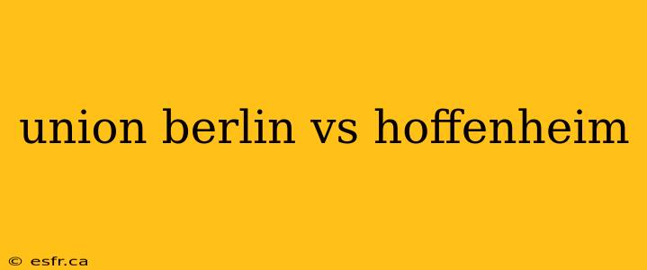 union berlin vs hoffenheim