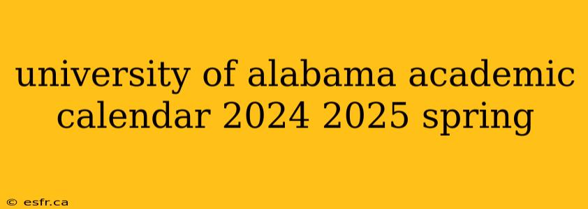 university of alabama academic calendar 2024 2025 spring