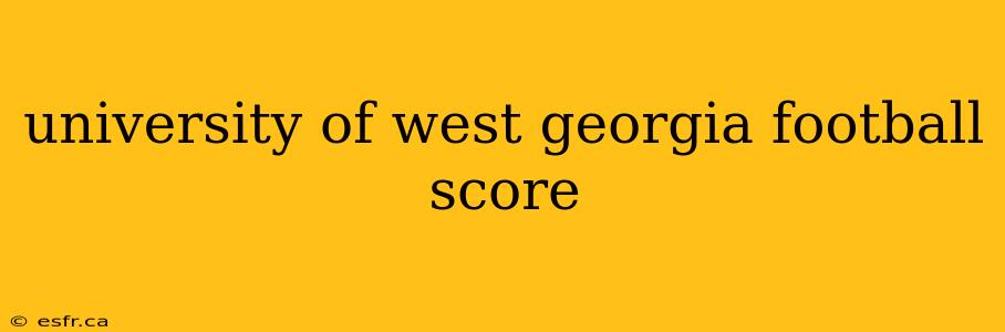 university of west georgia football score