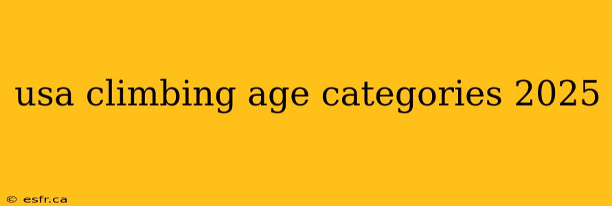 usa climbing age categories 2025