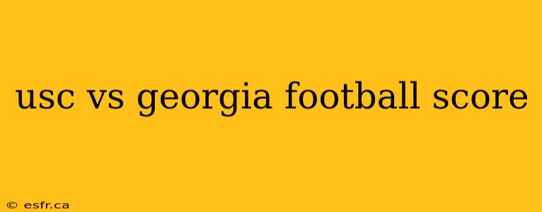 usc vs georgia football score