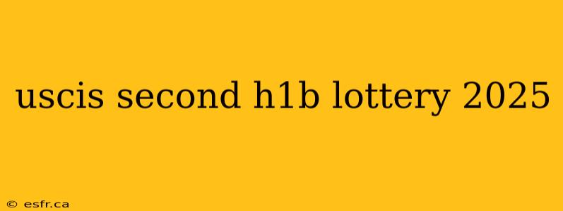 uscis second h1b lottery 2025