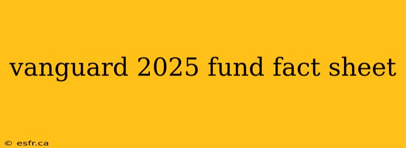 vanguard 2025 fund fact sheet