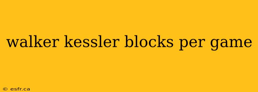 walker kessler blocks per game