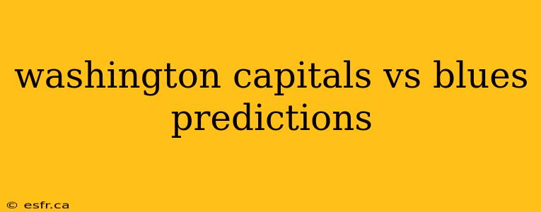 washington capitals vs blues predictions