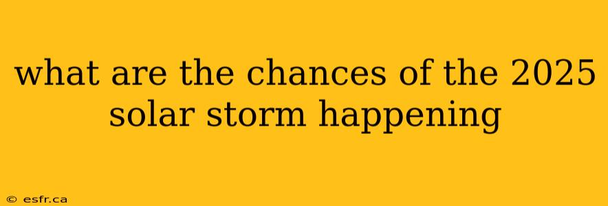 what are the chances of the 2025 solar storm happening