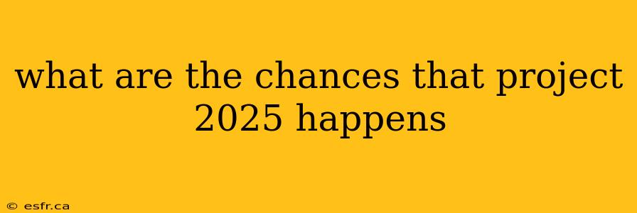 what are the chances that project 2025 happens