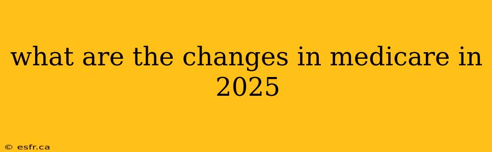 what are the changes in medicare in 2025