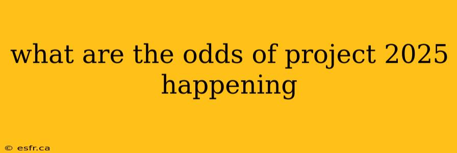 what are the odds of project 2025 happening