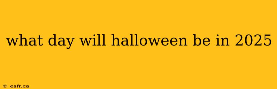 what day will halloween be in 2025