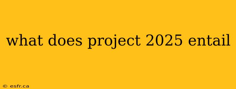 what does project 2025 entail