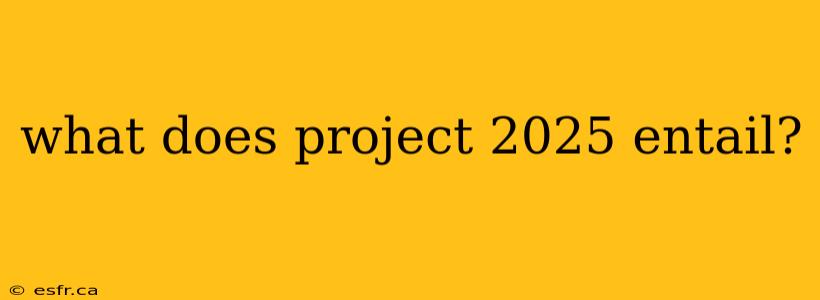 what does project 2025 entail?