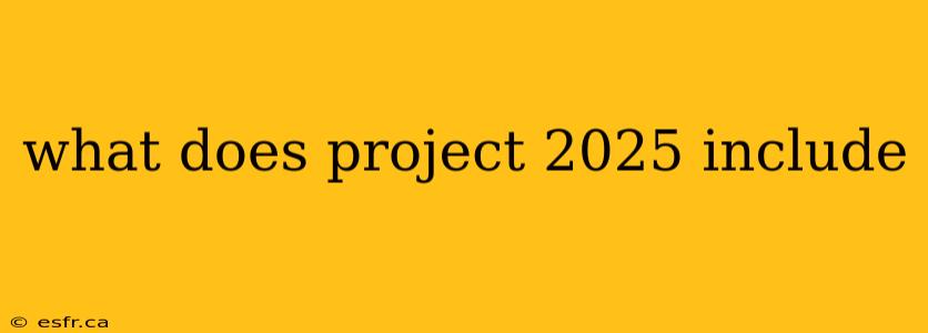 what does project 2025 include