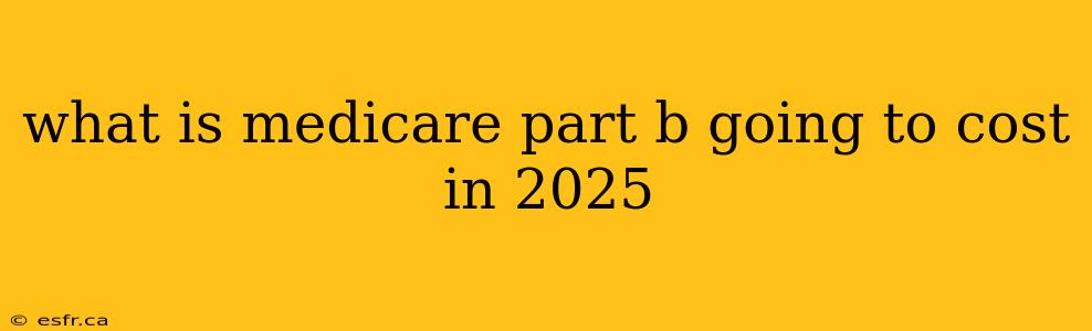 what is medicare part b going to cost in 2025