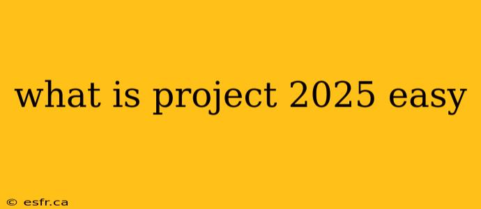 what is project 2025 easy