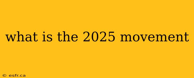 what is the 2025 movement