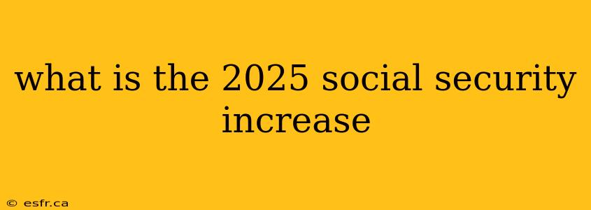 what is the 2025 social security increase