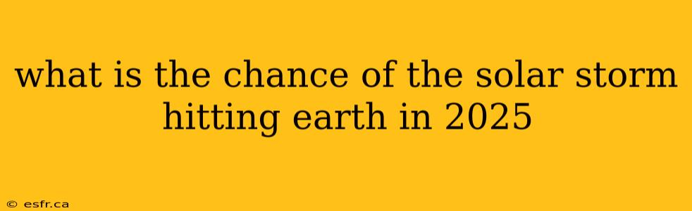 what is the chance of the solar storm hitting earth in 2025