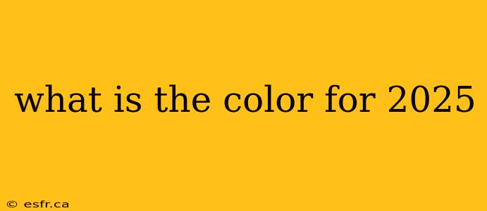 what is the color for 2025