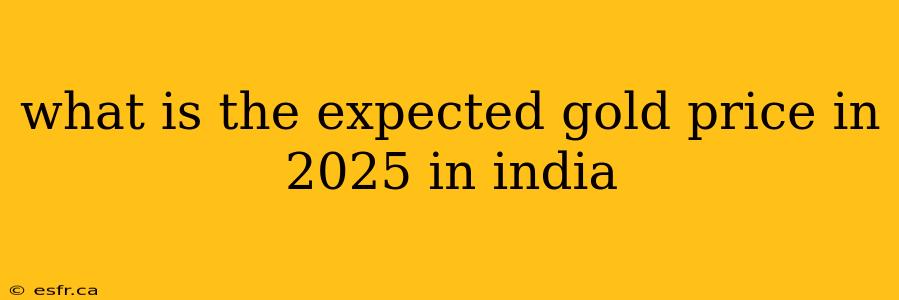 what is the expected gold price in 2025 in india