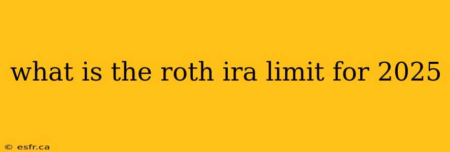 what is the roth ira limit for 2025