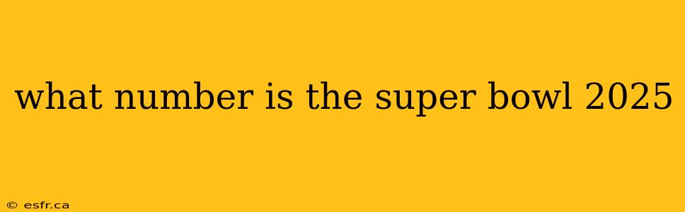 what number is the super bowl 2025