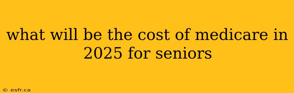 what will be the cost of medicare in 2025 for seniors