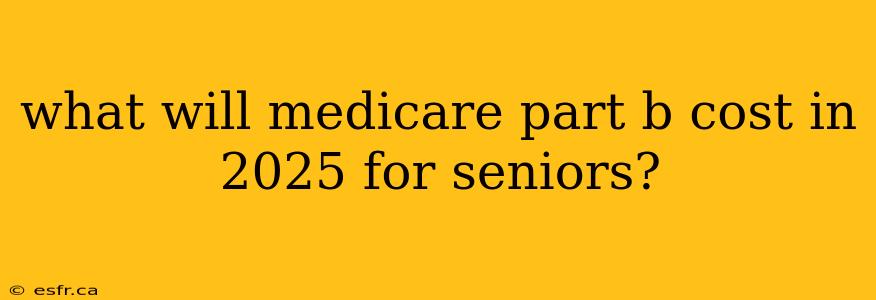 what will medicare part b cost in 2025 for seniors?