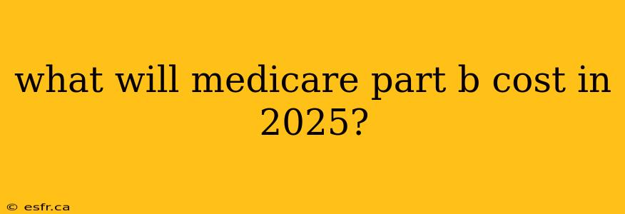 what will medicare part b cost in 2025?