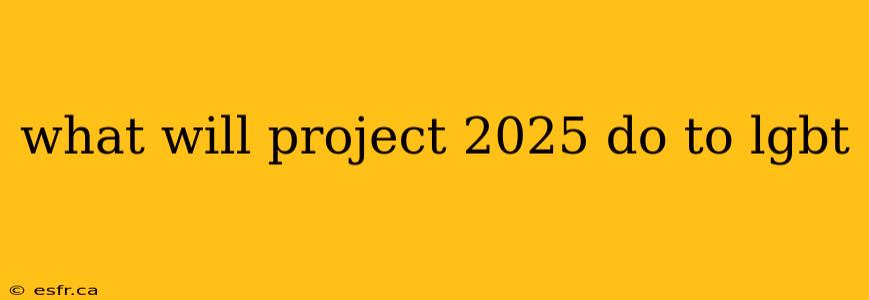 what will project 2025 do to lgbt