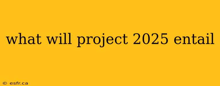 what will project 2025 entail