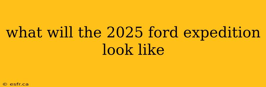 what will the 2025 ford expedition look like