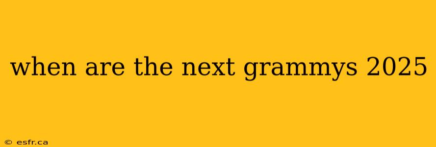 when are the next grammys 2025