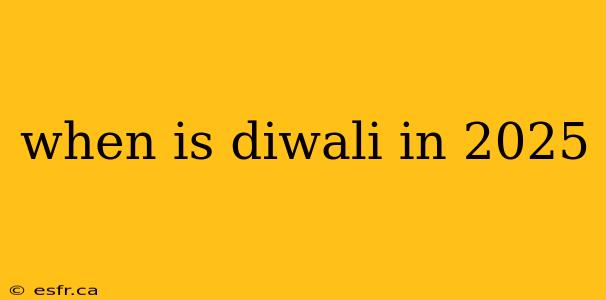 when is diwali in 2025