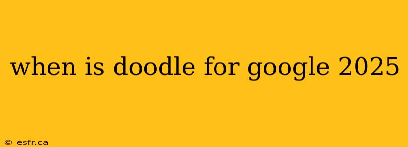 when is doodle for google 2025