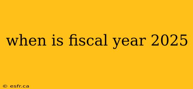 when is fiscal year 2025