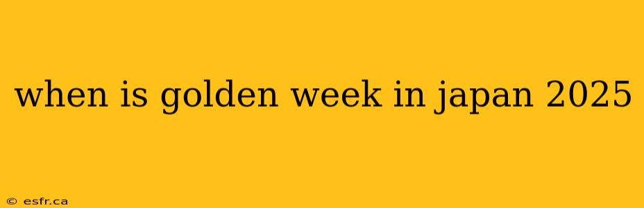 when is golden week in japan 2025