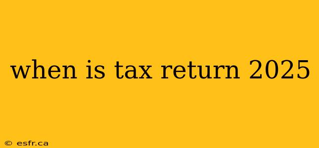 when is tax return 2025