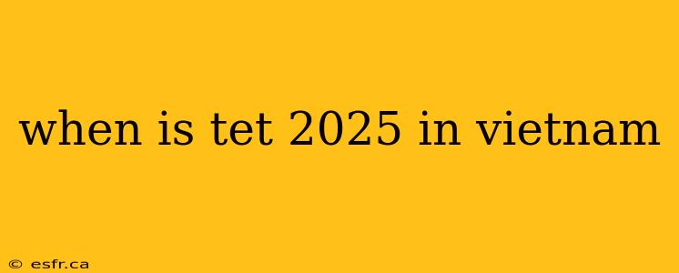 when is tet 2025 in vietnam