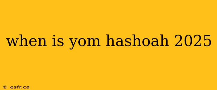 when is yom hashoah 2025