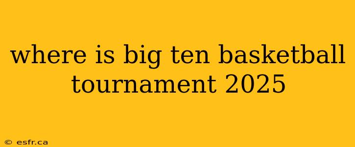 where is big ten basketball tournament 2025